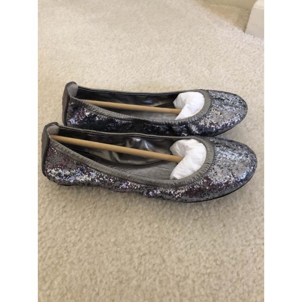 Tory Burch Eddie Glitter Ballet Flat.  Size 6.5 M - Picture 2 of 4
